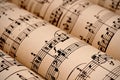 Rolls of sheet music (public domain)