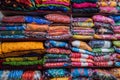 Textile and cloth on oriental market Royalty Free Stock Photo