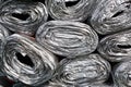 Rolls of twisted coating for the roof Royalty Free Stock Photo