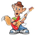 Rolly the fox guitarist