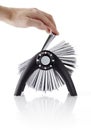 Rolodex with hand Royalty Free Stock Photo