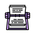 rolodex list color icon vector illustration