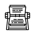 rolodex list line icon vector illustration