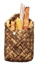 Rols of birchen bark in the basket Royalty Free Stock Photo
