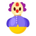 Roly Poly Clown in Purple Jacket Illustration