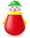 Roly-poly doll toy vector illustration