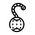 roly-poly pet toy line icon vector illustration Royalty Free Stock Photo