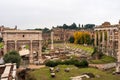 View of ancient roman forum ruins in Italy Royalty Free Stock Photo