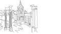 Roma City Outline Hand Drawn Sketch