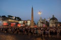 The Roma-Coca Cola Summer Festival 2014 at the Piazza del Popolo, during a cloudless summer evening