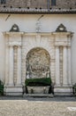 ROMA, ITALY - AUGUST 2018: Antique fountain at Villa d`Este Tivoli, Italy