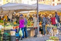 Campo de Fiori historic food market in Rome Royalty Free Stock Photo