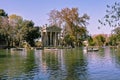 Temple of Asclepius Tempio di Esculapio located in the gardens of the Villa Borghese, in Rome Royalty Free Stock Photo