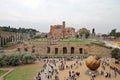 the Domus Aurea, built by Emperor Nero in Rome, in the Roman Forum Royalty Free Stock Photo