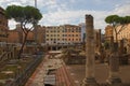 ROMA, ITALY - OCTOBER 1, 2022: View of archaeological area of Largo Torre Argentina in Rome Lazio Royalty Free Stock Photo