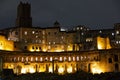 Rome Trajan markets in the night Royalty Free Stock Photo