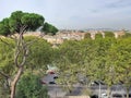 Roma - Panorama dal belvedere del Giardino degli Aranci Royalty Free Stock Photo