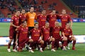 The Roma players before the match Royalty Free Stock Photo