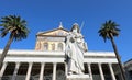 ROMA, RM, Italy - August 16, 2020: Basilica of Saint Paul outsid Royalty Free Stock Photo