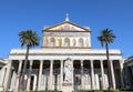 ROMA, RM, Italy - August 16, 2020: Basilica of Saint Paul outsid Royalty Free Stock Photo