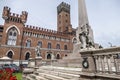 Roma square in Asti with a beautiful palace