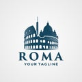 Roma vector logo template design