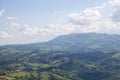 Romagna hills in spring view from republic of san marino Royalty Free Stock Photo