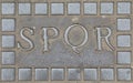 Roman Acronym SPQR namely Senatus Populusque Romanus that means