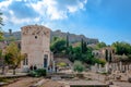 The Roman Agora and the Acropolis if Athens Royalty Free Stock Photo