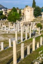 Roman Agora in Athens, Greece, Europe. Tower of Winds in distance Royalty Free Stock Photo