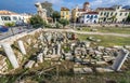 Roman agora ruin in Athens city, Greece