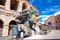 Roman amphitheatre Arena di Verona street view Royalty Free Stock Photo