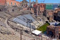 Roman amphitheatre Catania, Sicily. ITALY.