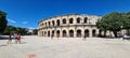 The roman amphitheatre in the centre of Nimes, France Royalty Free Stock Photo