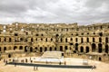 Roman amphitheatre in the city of El Jem in Tunisia Royalty Free Stock Photo