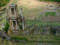 Roman amphitheatre in the old town of Volterra, Italy Royalty Free Stock Photo