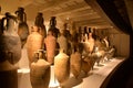 Roman amphora on a museum display