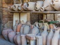 Roman amphorae in Pompeii Royalty Free Stock Photo