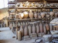 Roman amphorae in Pompeii Royalty Free Stock Photo