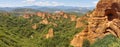 Roman antique gold mine in Spain. Las Medulas. Panoramic view