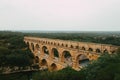 The roman aquaduc called Pont du Gard in south of France Royalty Free Stock Photo