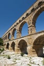 The Roman Aquaduct - Pont du Gard Royalty Free Stock Photo