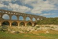 Roman aqueduct Pont Du Gard France Royalty Free Stock Photo