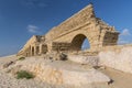 The Roman aqueduct in Caesarea, Israel, Middle East