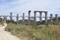 Roman aqueduct on island Lesbos,Greece Royalty Free Stock Photo