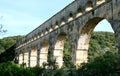 Roman aqueduct, named Pont du Gard, in France