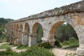 Roman Aqueduct near Tarragona Royalty Free Stock Photo