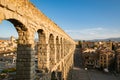 The Roman Aqueduct of Segovia. Royalty Free Stock Photo