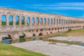 Roman aqueduct in Spanish town Merida.