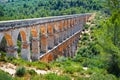 Roman aqueduct in Tarragona Royalty Free Stock Photo